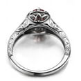 thumbnail image 2 of Antique 1 Carat Morganite and Diamond Engagement Ring in White Gold, 2 of 4