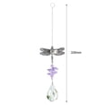 thumbnail image 3 of Colgante De Cristal Dragonfly Hanging Ornament Crystal Windchime Pendant Rainbow Maker (Púrpura) Tmvgtek Libre de BPA, 3 of 3