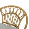 thumbnail image 4 of Noble House Specter Outdoor 3 Piece Wicker Chat Set Light Brown/Beige and Black, 4 of 12