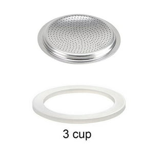 Fino Replacement Gasket for 3-Cup Stovetop Espresso Coffee Maker, Silicone,  Set of 4