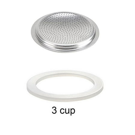 

Ruibeauty Replacement Gasket Seal for Coffee Espresso Moka Stove Pot Top Silicone Rubber(3 Cup+Sieve)