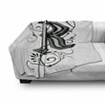 thumbnail image 3 of Letter R Soft Flannel Fleece Throw Blanket, Baroque Antique Typography Old Fashion English Aristocratic Swirls, Cozy Plush for Indoor and Outdoor Use, 60" x 80", Black Grey White, by Ambesonne, 3 of 6