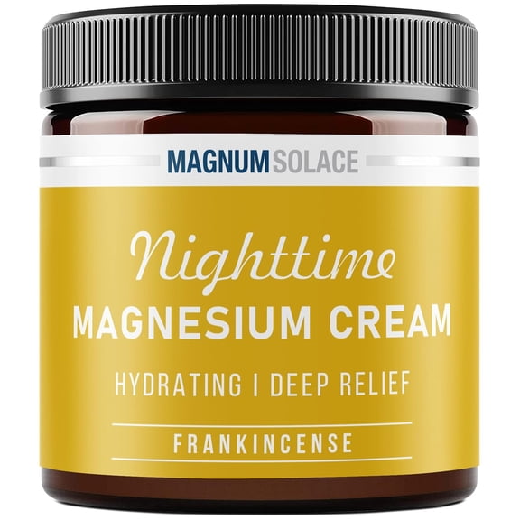 Nighttime Magnesium Cream by Magnum Solace, 5 oz Lotion - Frankincense