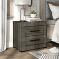 thumbnail image 5 of Furniture of America Liam 2-Drawer Wood Adult Nightstand, Gray, 5 of 10