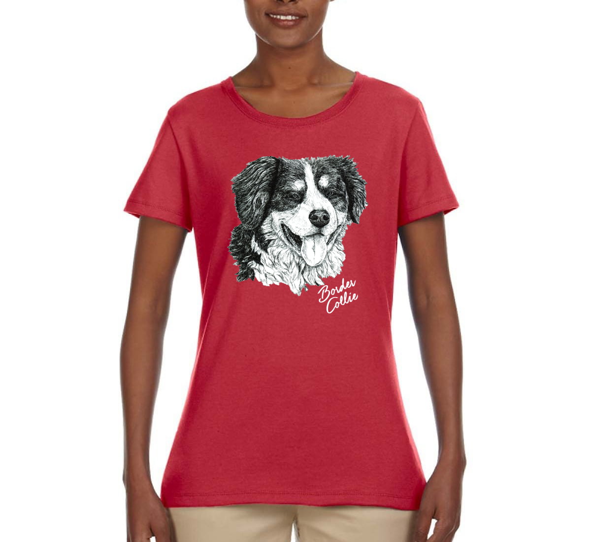 Ladies 2 Paw Prints Tshirt Funny Crazy Dog Clothing Labrador Staff Dachshund