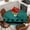 Teal, variant on Brown Black Plaid Round Tablecloth, Fitted Table Cover with Elastic for 55"-60" Round Tables, Vintage Rustic Star Buffalo Check Table Cloth Outdoor Indoor Dinning Party Waterproof Tablecloths