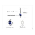 thumbnail image 2 of Jewelrypalace 1.95ct Created Blue Sapphire Pendant Necklace 925 Sterling Silver, 2 of 6