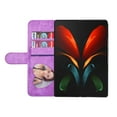 thumbnail image 4 of K-Lion for Samsung Galaxy Z Fold 5 Flip Wallet Case ,Bling Glitter Leather Zipper Pocket Card Slots Kickstand Function Case Magnetic Clasp Detachable Lanyard Shoockproof Case Cover,Purple, 4 of 7