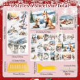 thumbnail image 2 of shiyou-6PCS Winter Snow Scenery Rub On Transfer Stickers for DIY Scrapbooking Photo Furniture Windows, 2 of 4