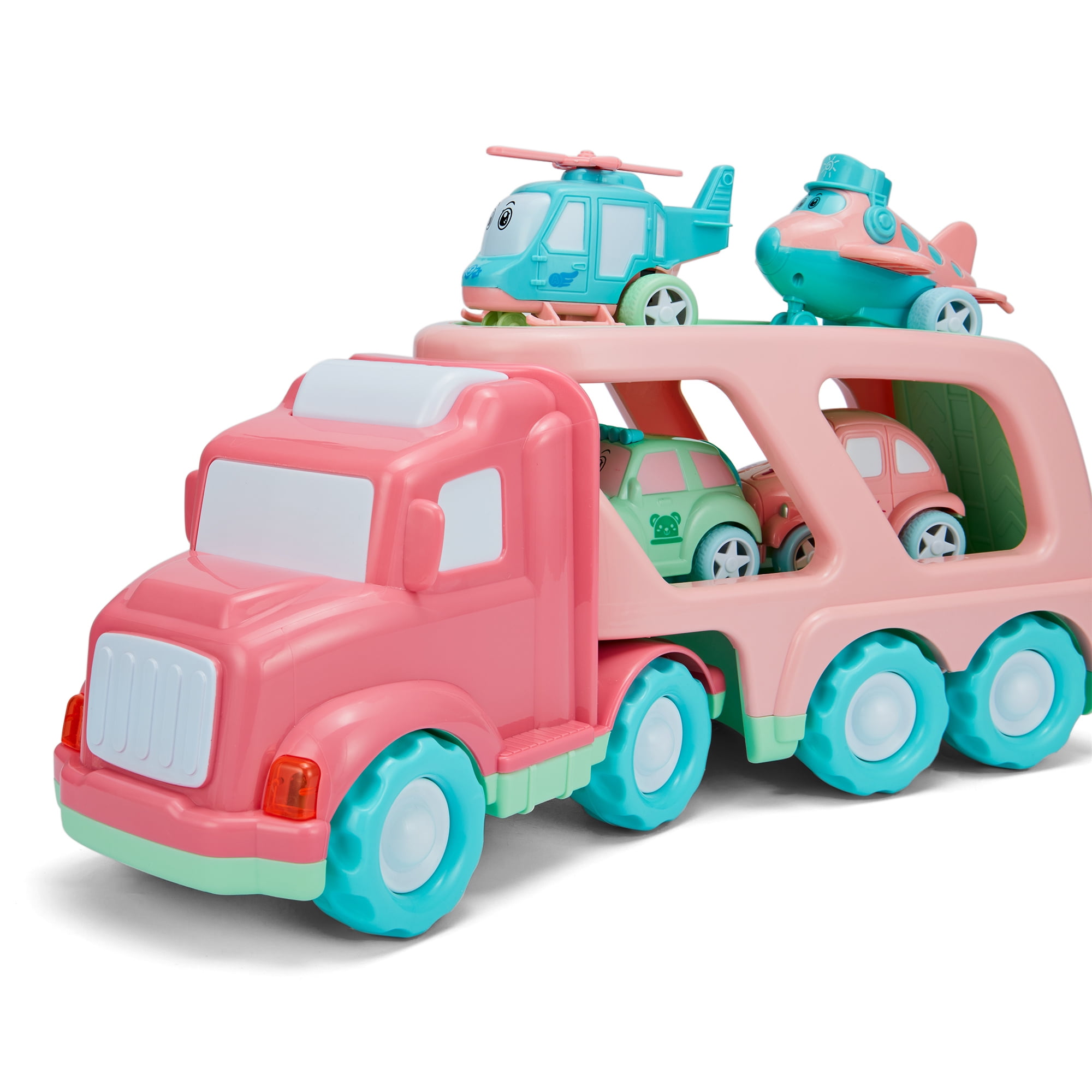 Toddler Car Toys for 3 4 5 6 Year Old for Boys, 5 in Carrier Truck