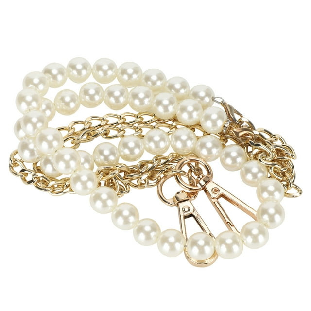 AMONIDA Faux Pearl Bead Handle Delicate Stylish Beautiful Bag Chain Exquisite For