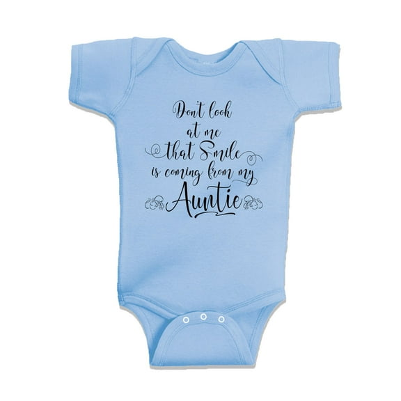 NanyCraft's Don't look at me that smile is coming from my Auntie Baby Bodysuit