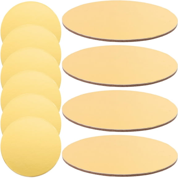 Moluckfu 20Pcs Round Cake Boards Golden 11.8In Diameter Sturdy Paper For Bakery Supplies And Party Cakes