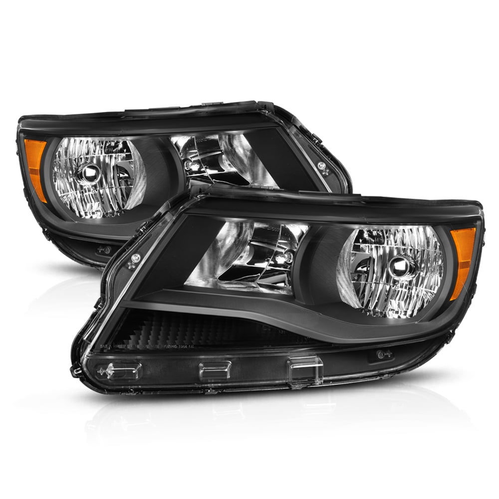 Black Housing Headlight Amber Corner Signal Reflector for 1520 Chevy