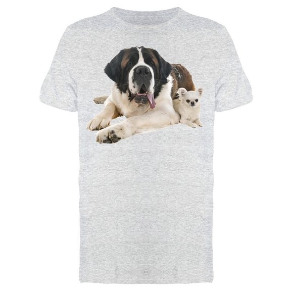 Saint Bernard And Chihuahua Tee Men's -Image by Shutterstock