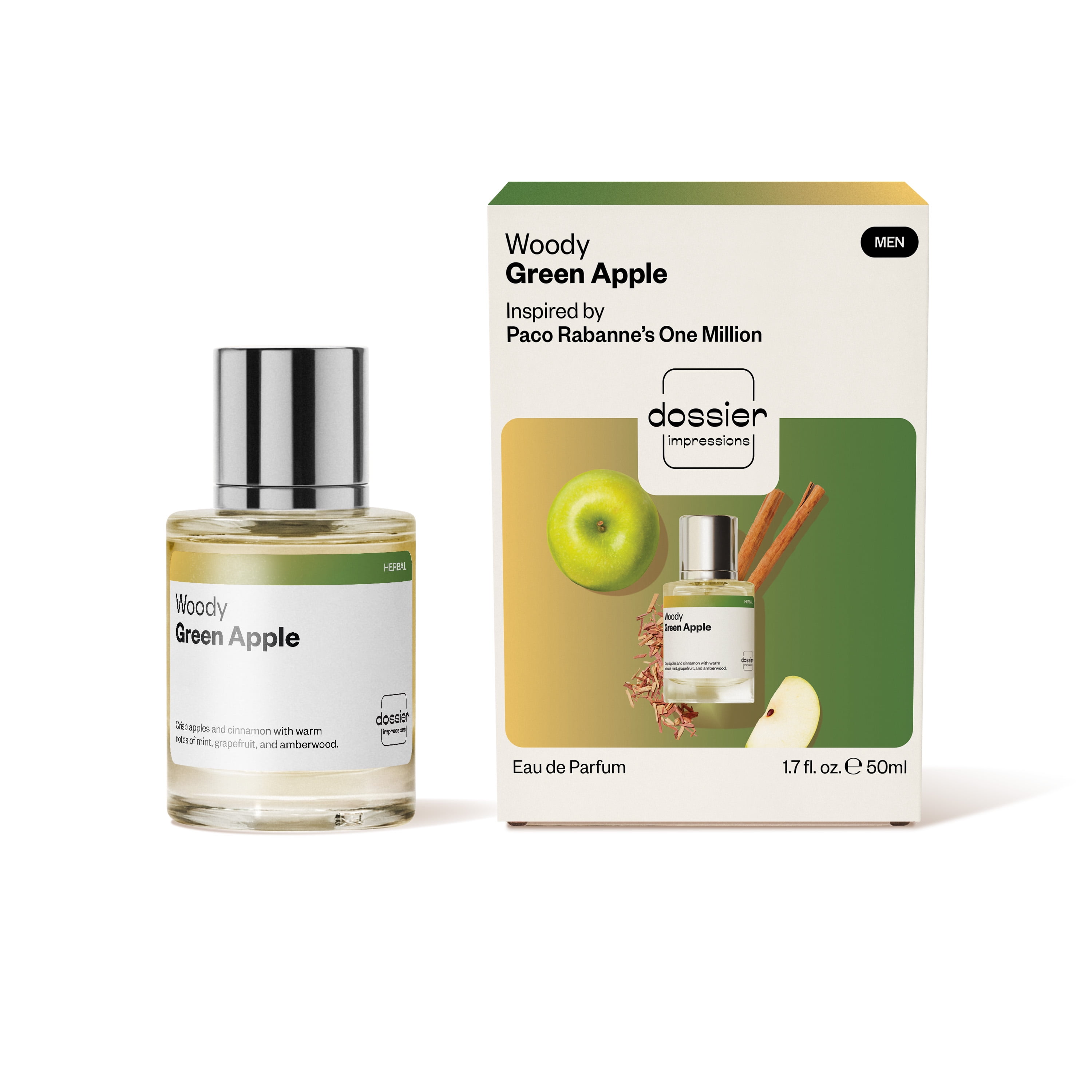 Dossier Woody Green Apple Eau de Parfum, 1.7 fl oz