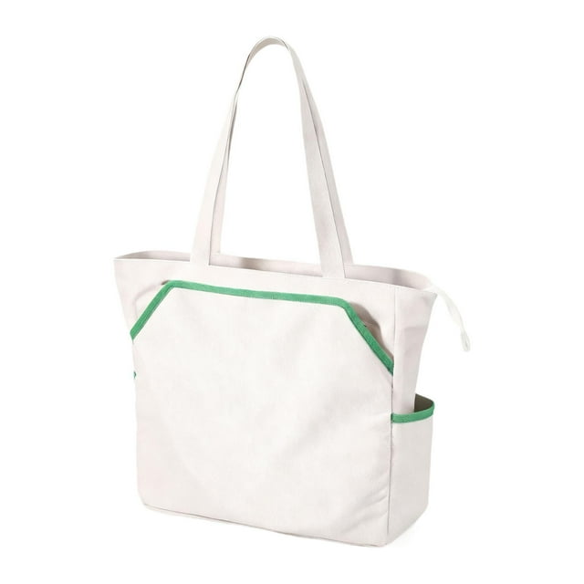 Siruishop Tennis Racket Bag Holds 4 Rackets Gym Bag for Badminton Pickleball Men Women White