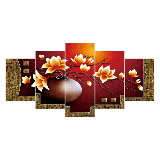 Cuadros Decorativos Florero 5D DIY Full Drill Diamond Painting Crafts 5-imágenes Combinación Kits JShteea Nuevos Originales