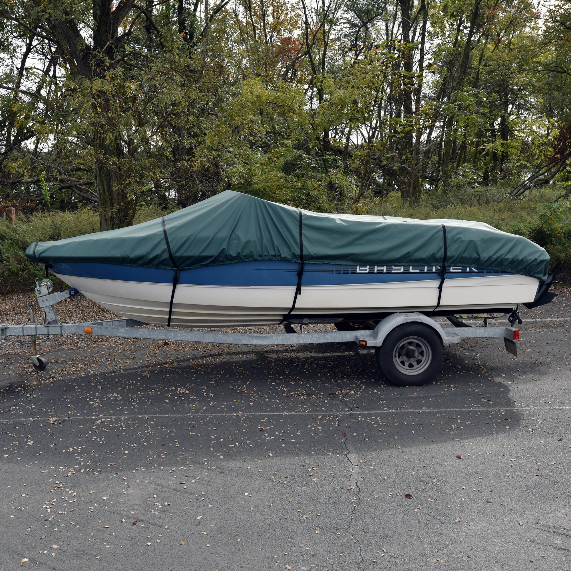 Budge American Flagship Boat Cover, Fits Center Console V-Hull Boats, Hunter Green, 16'-18' Long (Beam Width Up to 106")