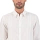 thumbnail image 4 of Camisa Guayabera Manga Larga 100% Lino Color Blanco Chica Abito Everet, 4 of 5