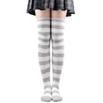 thumbnail image 3 of SHX 1/2" Stripe Fashion/Costume Knee High Socks Tights Over the Knee for Women, 1PR, 3 of 5