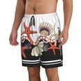 thumbnail image 2 of Kll Starfishes Shells Men'S Casual Summer Beach Shorts Hawaiian Shorts With Pockets-Xx-Large, 2 of 9