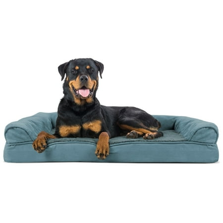 UPC: 0842229100310 | FurHaven Pet Products Plush & Suede Orthopedic Sofa-Style Pet Bed for Dogs & Cats – Deep Pool Jumbo