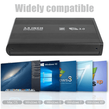 RIWPKFH 3.5 inch SATA to USB3.0 HDD Box SSD Case Hard Disk Case External Hard Drive Enclosure Box with US Adapter
