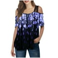 thumbnail image 1 of Pompotops T-Shirt en Dentelle à Manches Courtes Imprimé Floral Mode Femme Décontracté, 1 of 7