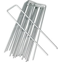Tent Stakes Galvanized Landscaping Staples - 50 Pack Galvanized Yard ins for Outdoor Halloween Decorations