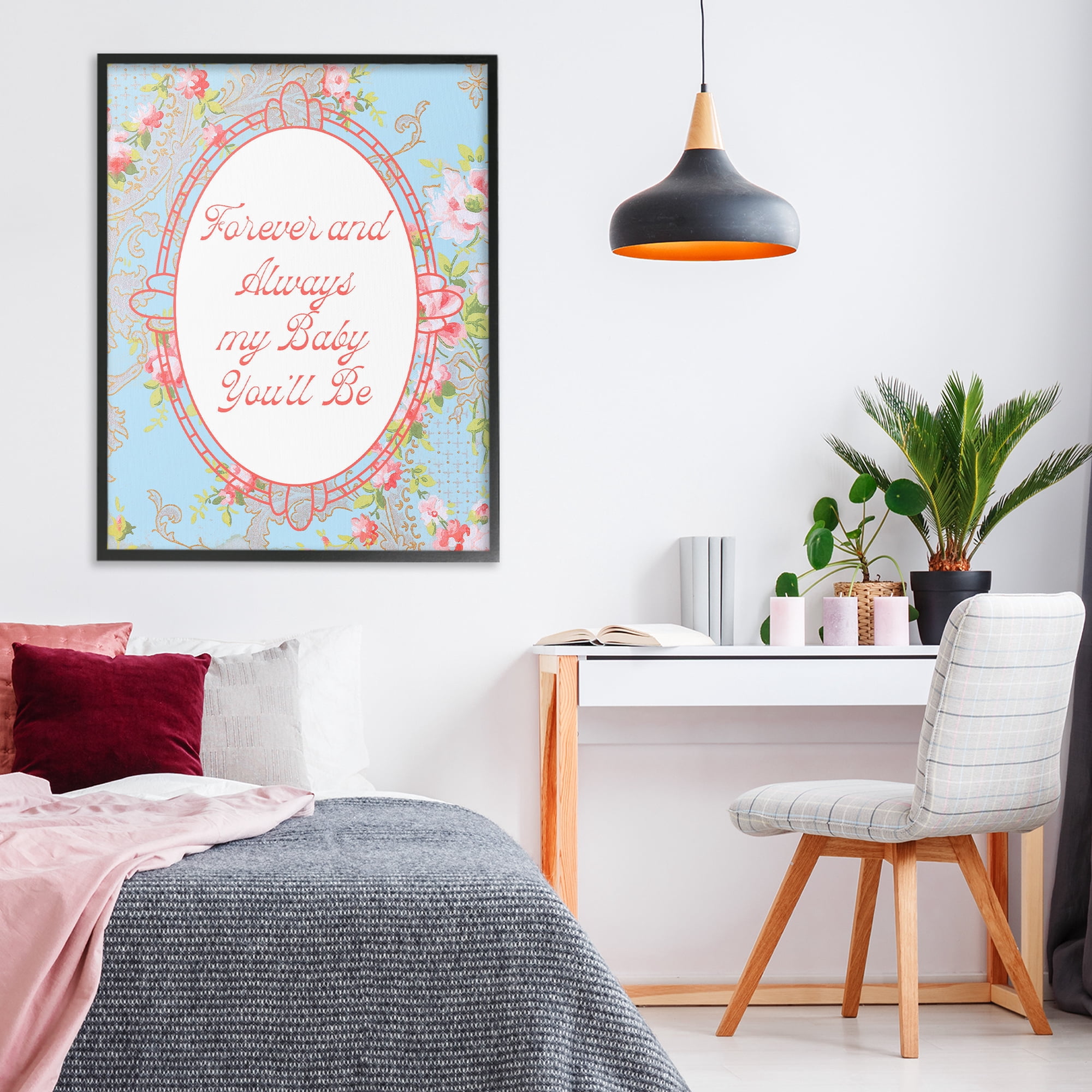 Stupell Industries Forever And Always My Baby Black Framed Giclee Art, design by Lil' Rue