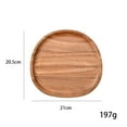 thumbnail image 7 of Wooden Plates Rustic Woven Pattern Wood Appetizer Plates Reusable Unbreakable Wood Serving Plates for Dinner Party Snack Sandwich Dish Finger Food Plate, 7 of 7