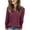 Wine Red, variant on Tumotour Pullover Sweaters For Women V Neck Long Sleeve Cable Knit Tunic Sweater Oversized Casual Loose Jumper Pullover Tops