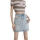 thumbnail image 5 of Falda vaquera para mujer, novedad de verano 2024, falda ajustada a la cadera con forro de palabra a, versátil, antiluz, marea Spice girl, 5 of 5