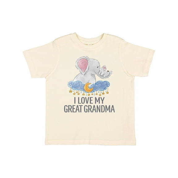 Inktastic I Love My Great Grandma Cute Elephants in Night Sky Boys or Girls Toddler T-Shirt