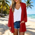 thumbnail image 7 of Meichang Sheer Cardigans for Women Summer Light Weight Long Sleeve Kimono Cardigan Open Front Chiffon Cover Ups Casual Resort Wear with Pockets, 7 of 7
