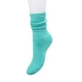 thumbnail image 4 of Cotton Slouch Socks for Boys and Girls Turquoise 3 Pairs 6-8 Years Old, 4 of 8