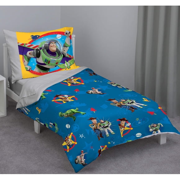 Juego de cama para niños pequeños Disney Toy Story Play Time, 4 piezas