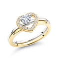 thumbnail image 2 of Gem Stone King 18K Two-Tone Plated Sterling Silver Ring Set with Moissanite | 0.47 Cttw | Gemstone Birthstone | Wedding Engagement Anniversary Promise Ring for Women | Size 9, 2 of 5