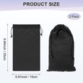 thumbnail image 3 of Uxcell 2-Pack Ski Goggle Bag, 9.8" x 5.9" Soft Microfiber Pouch Bags with Drawstring for Snow Goggles Black, 3 of 7
