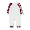 thumbnail image 6 of Fiomva Family Matching Christmas Pajamas Set, Xmas Tree Letter Print Round Neck Long Sleeve Tops Plaid Long Pants for Parents Kids, 6 of 10
