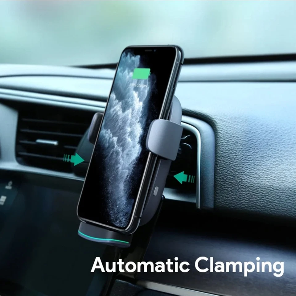 BUTTERFLY- 1Pack 10W Auto One Hand Car Wireless Charger Stand Fast Release Charging Phone