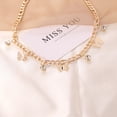 thumbnail image 5 of HomeKingdee Butterfly Rhinestone Clavicle Necklace for Women - Gold Color​ Gold Color​ Plated Metal Chain Jewelry for Daily Outfit Matching, 5 of 5