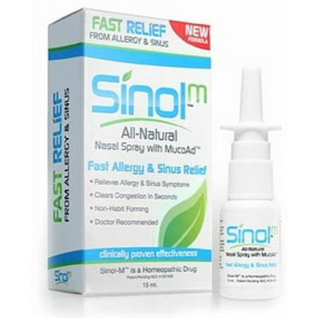 Sinol-M Allergy & Sinus Relief Spray 15 ml (Pack of 4)