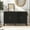 Black, variant on Euroco 57.5" Sideboard Buffet Cabinet with Storage, Modern Coffee Bar Cabinet with Adjustable Shelves, Aluminum Handles,Back-of-Door Storage Racks & Side Hooks for Living Room,Dining Room,Black