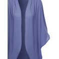 thumbnail image 3 of FashionOutfit Women's Solid Short Sleeve Open-Front Kimono Style Cardigan, 3 of 3