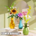 thumbnail image 4 of Ramo de flores creativo, girasol, gypsophila, tamaño pequeño, bloques de construcción, bricolaje, flores, jarrón, decoración del hogar, plantas en maceta para niños, 4 of 5