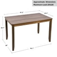 thumbnail image 3 of Duhome Dining Table Kitchen Dining Table Solid Wood Rectangular Table for Kitchen Dining Room Livingroom Restaurant, Caramel, 3 of 8