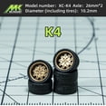 thumbnail image 1 of 1/64 Diecast wheels 1/64 Scale Car Wheels And Tires Compatible with HotWheels Model JDM Tomica MiniGT - Modified Part K4 10.2mm, 1 of 6