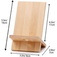 thumbnail image 4 of Soporte de bambú para teléfono móvil con orificio de carga, soporte de madera desmontable para teléfono móvil, escritorio, tableta, estación de acoplamiento para iPhone, iPad y todos los teléfonos, 4 of 5
